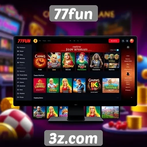 Explorando a interface do site 77fun