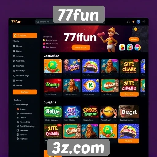 Interface do 77fun é intuitiva e amigável